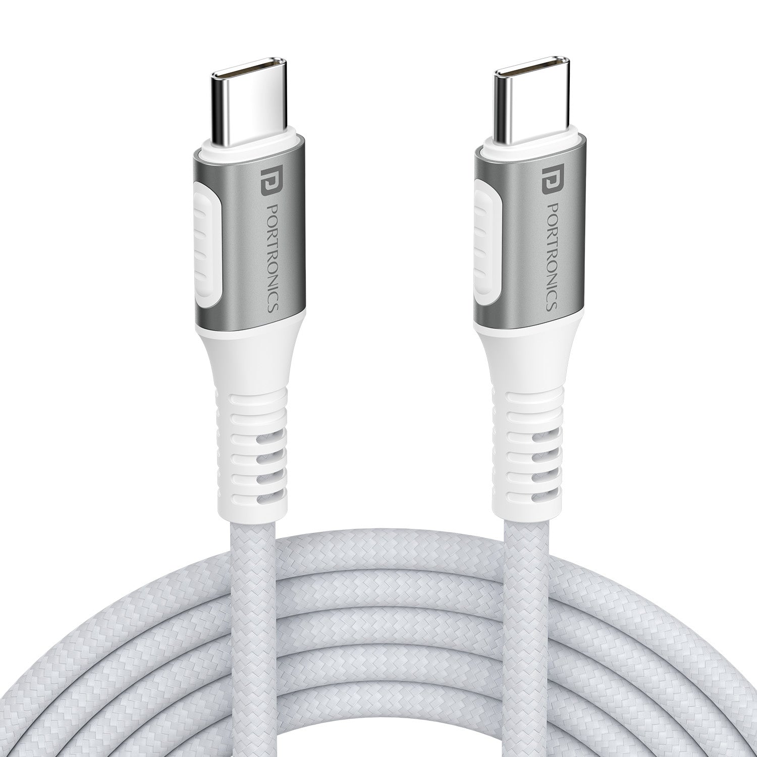 Konnect Y - C To C Cable Nylon Braided 1.5M 60W — Portronics