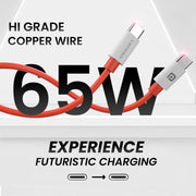 Portronics Konnect Dash Max 65w Type to type c charging cable| type c charging cable| high grade copper wire type c fast charging cable