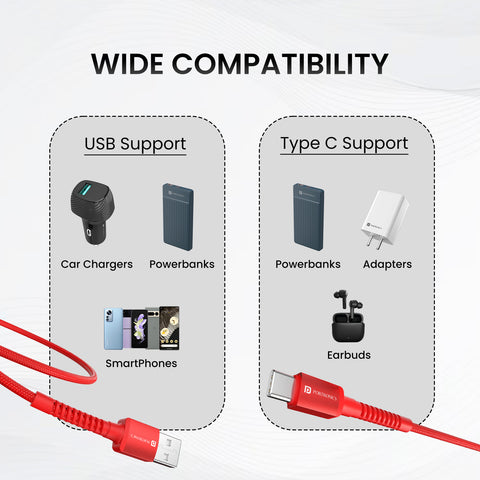 Portronics Konnect X - 6A USB to Type C charging cable has versatile features
