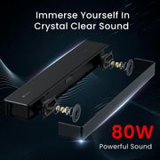 Portronics sound slick 8 powerful 80W wireless soundbar for home with crystal clear sound