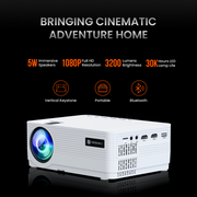 Portronics Beem 420 portable projector| mini Home projector with Full HD quality & 5w inbuilt speaker