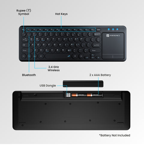 Bubble Pro Wireless Keyboard with Touchpad 