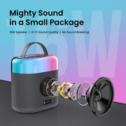Portronics Dash 3 portable bluetooth wireless karaoke mic  party speaker come with 16w powerfull speaker