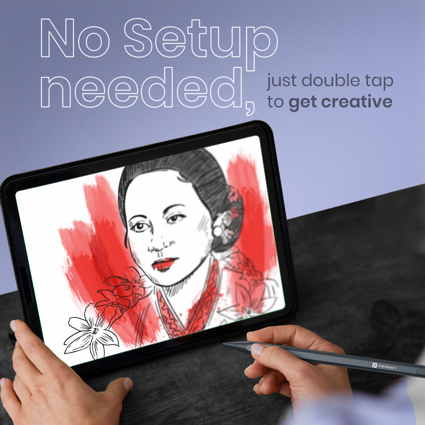 Glide A Universal Stylus Pen | Works Flawlessly with iPad, Android Tablets, iPhones | Extra Tip Included for Smooth, Pixel-Perfect Drawing