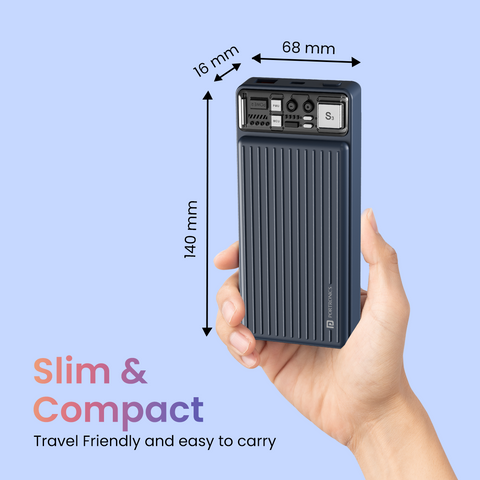 Portronics Luxcell bind 10K 10000mah slimmest Power bank for every day use