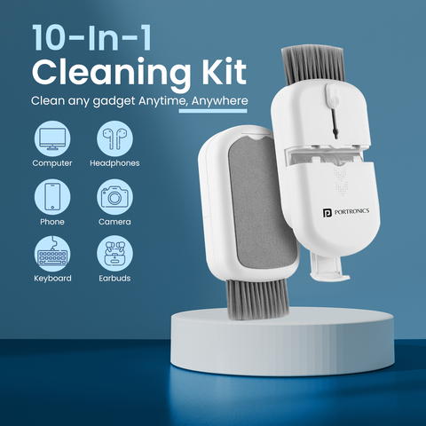 Portronics Clean P 10in 1 cleaning kit screen cleaner | gadget cleaner spray at best price