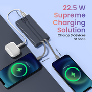 Portronics Luxcell bind 10k 10000mah slimmest Power bank with 22.5w fast pd charging