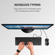 portronics ki pad 2 wired keyboard for laptop| wired keyboard with noiseless typing