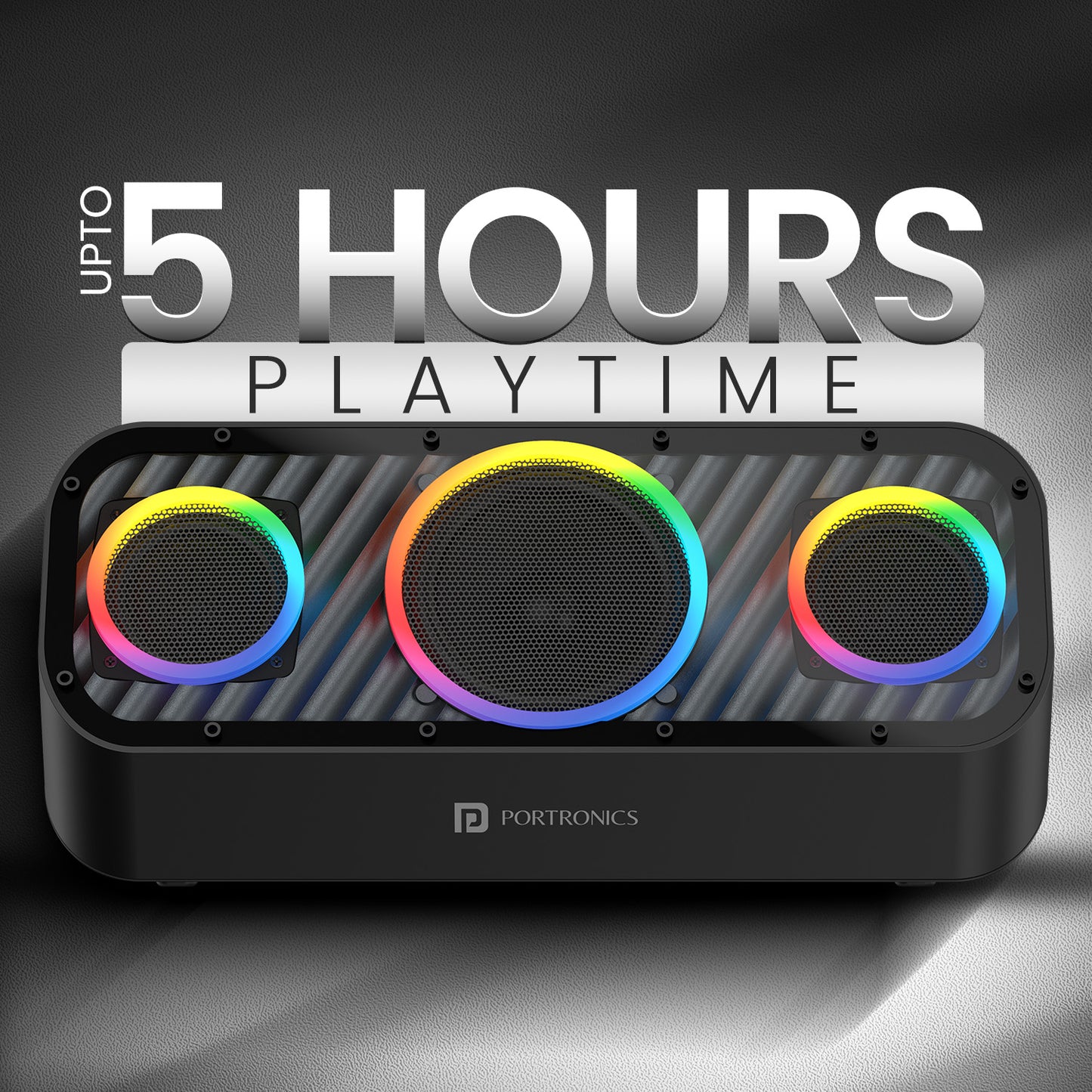 Portronics Microblast 60W hd sound Wireless speaker come with 5hr of non-stop play time| Bluetooth speaker for outdoor parties