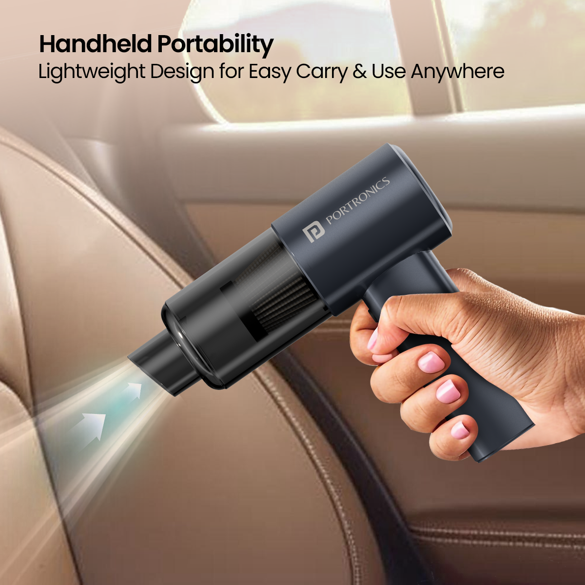 Portronics Mopcop pro 2 in 1 vacuum cleaner and air blower with powerful rechargeable battery to anywhere|best handy vacuum cleaner online at discount rate