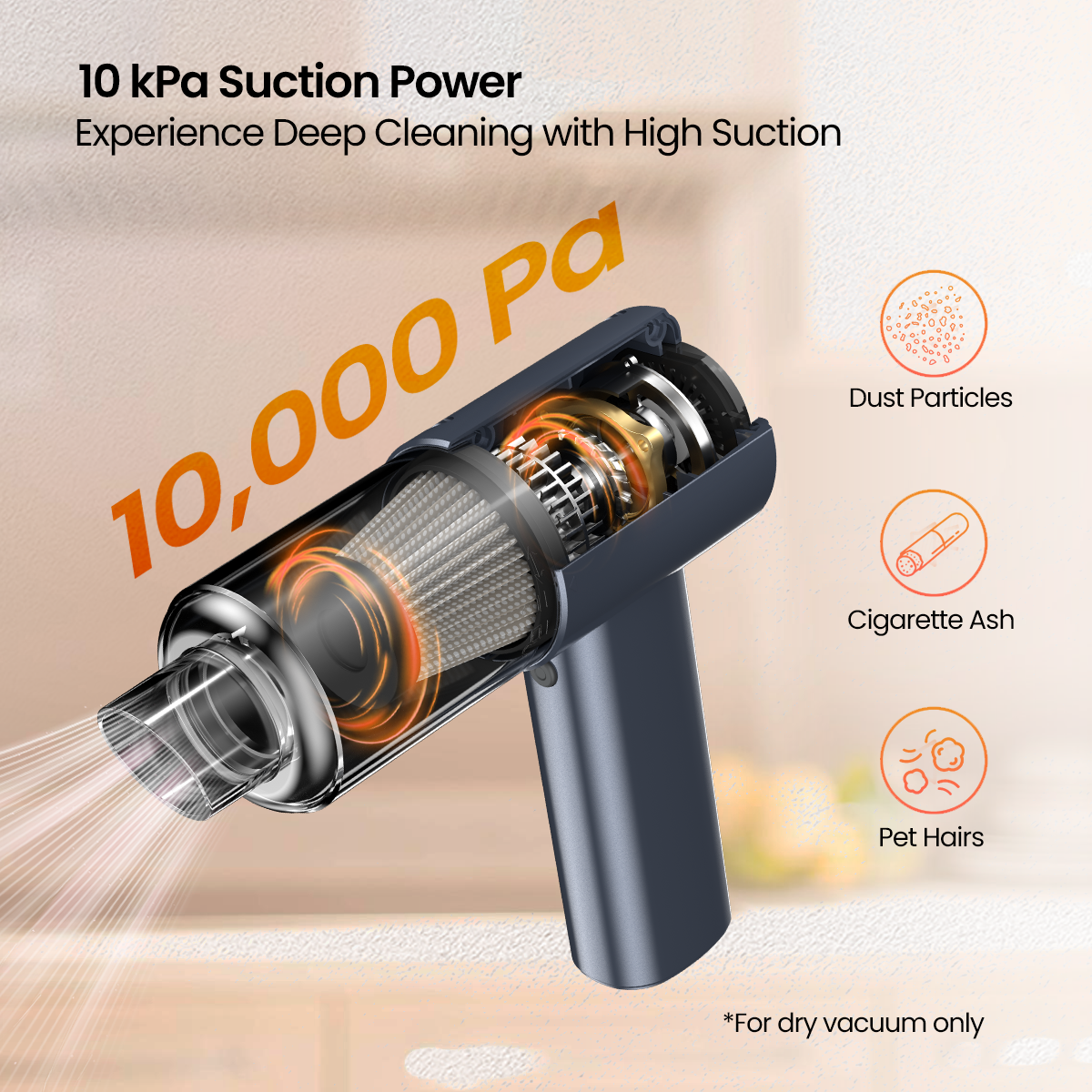 Portronics Mopcop pro 2 in 1 vacuum cleaner and air blower providing deep cleaning with high suction| portronics vacuum cleaner for every day use