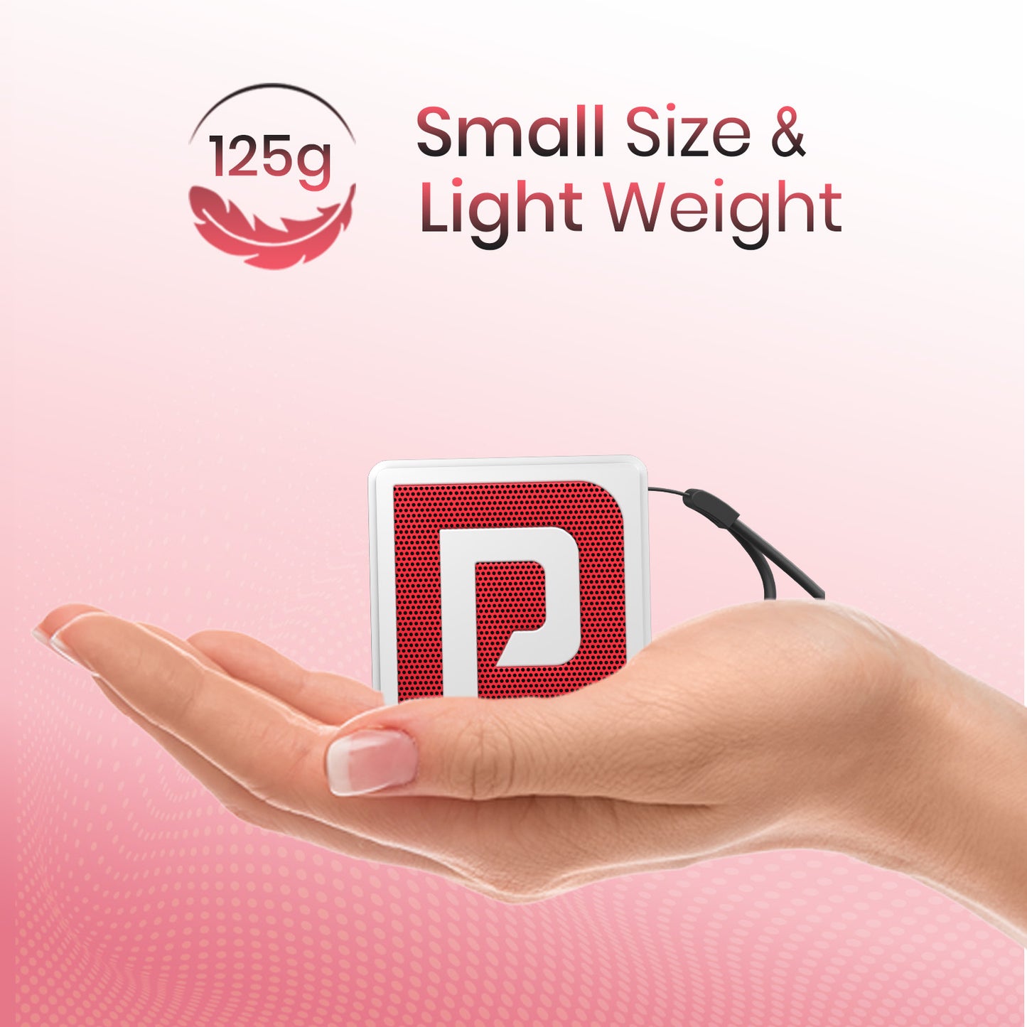 White Nugget Mini Portable Wireless Bluetooth Speaker | Compact Design, Rich Audio, Travel-Friendly & Rechargeable Battery | Portronics Bluetooth Speaker, Party Speaker, Mobile Speaker