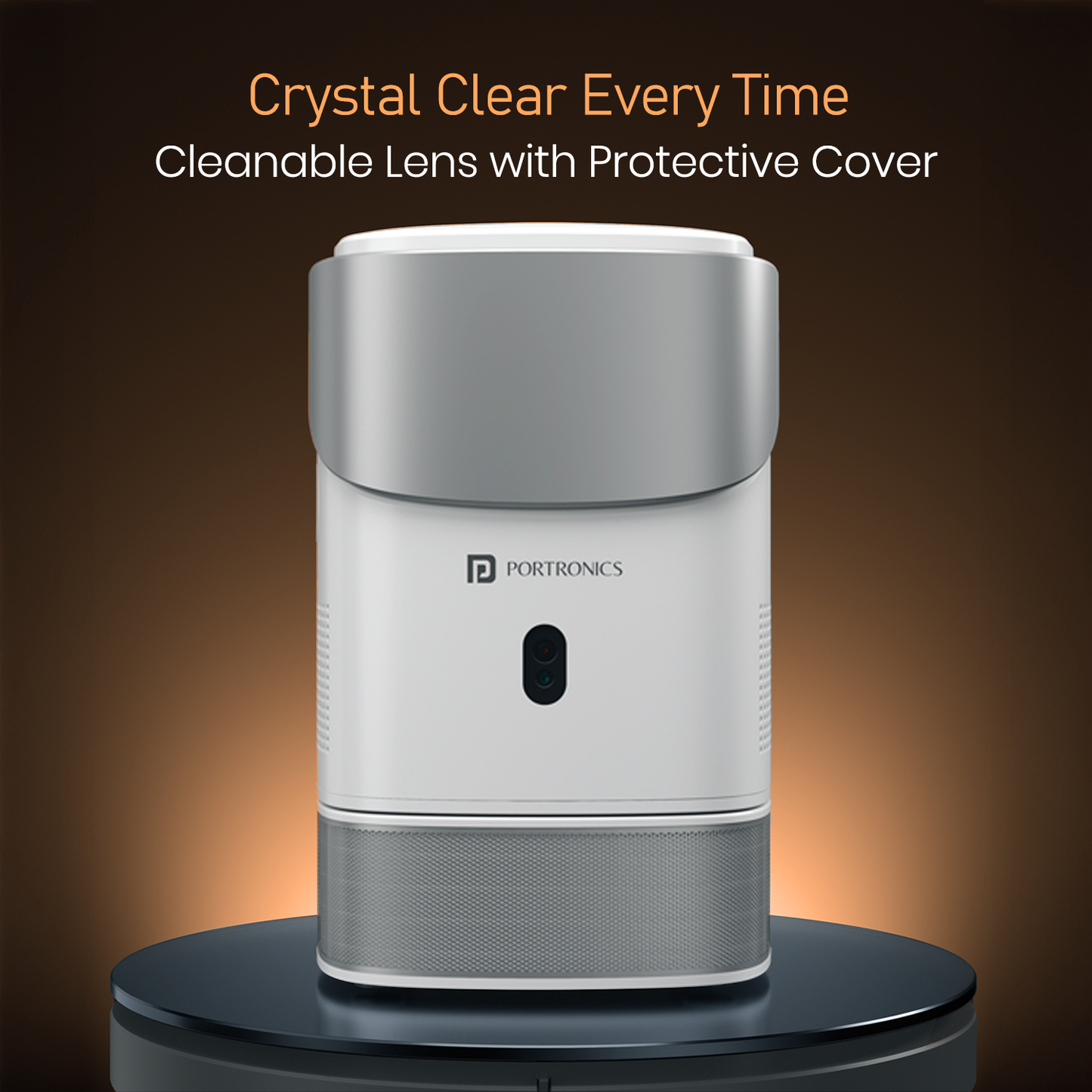 Portable Smart LED Projector Beem 550 | Portronics Home Projector with Auto Focus Lens, 1.2–4 m Projection Distance, Projection Ratio 1.1:2, and 5 W Speaker | Mini Projector for Gaming, Streaming Platforms, and Movie Nights