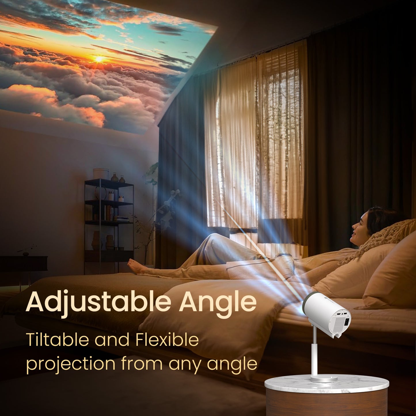 Portronics Beem 520 Portable Projector offers an immersive viewing experience with 720p HD clarity, Bluetooth & Wi-Fi connectivity, and a built-in stand, making it a top choice for projector LED enthusiasts