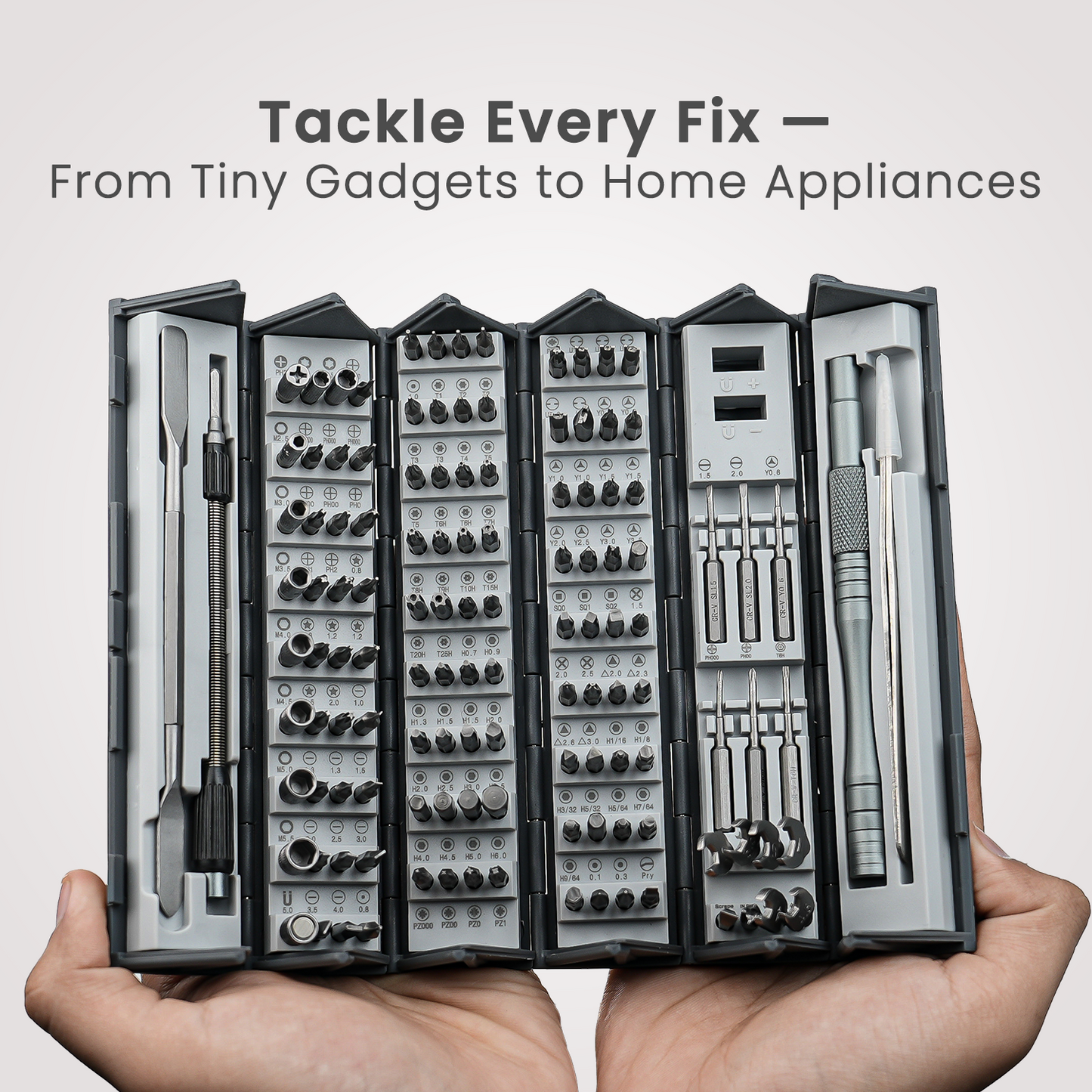 Portronics BitBox 2 screwdriver tool kit with durable aluminum magnetic handle and bits for electronics repair| best tool kits online at best price