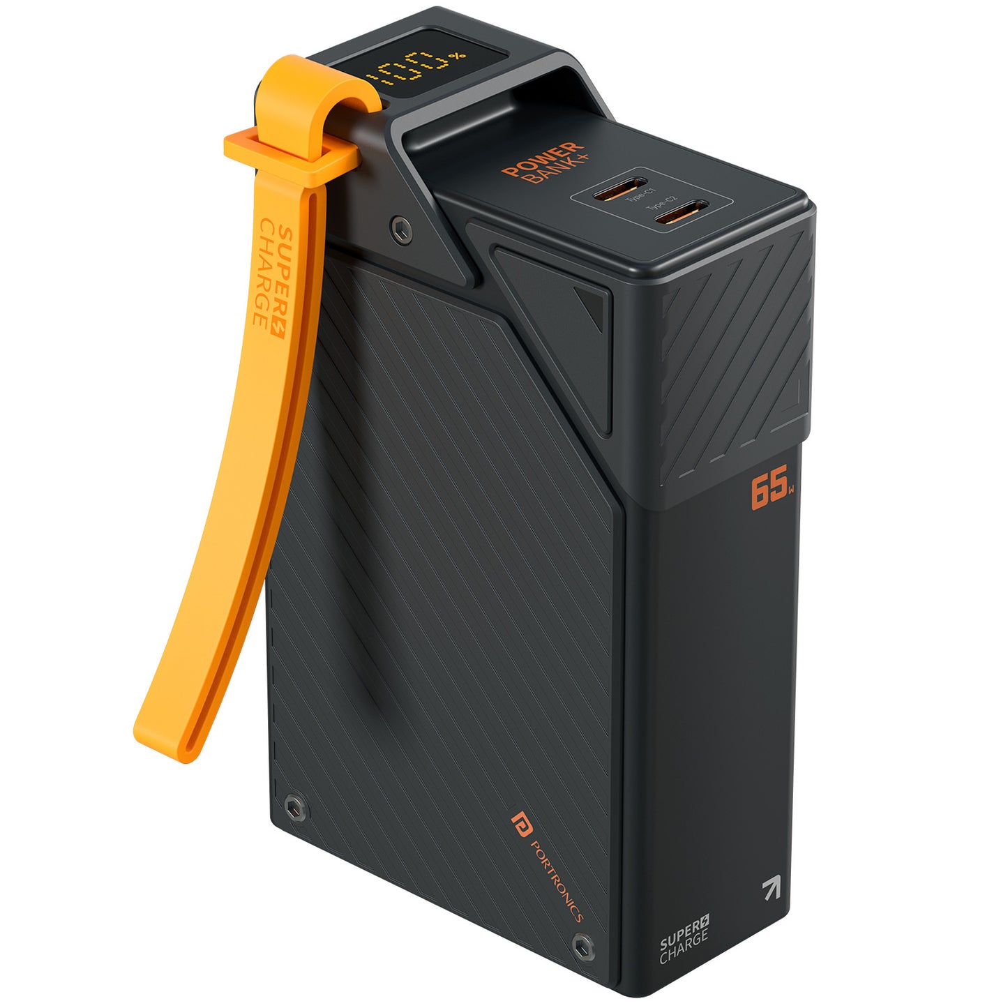 Portronics Halley 20K best power bank 20000mAh fast charging for mobile, iPhone, laptop, and tablet with Type-C PD, LED display, rugged design, and universal compatibility—ideal power bank for students and professionals in India