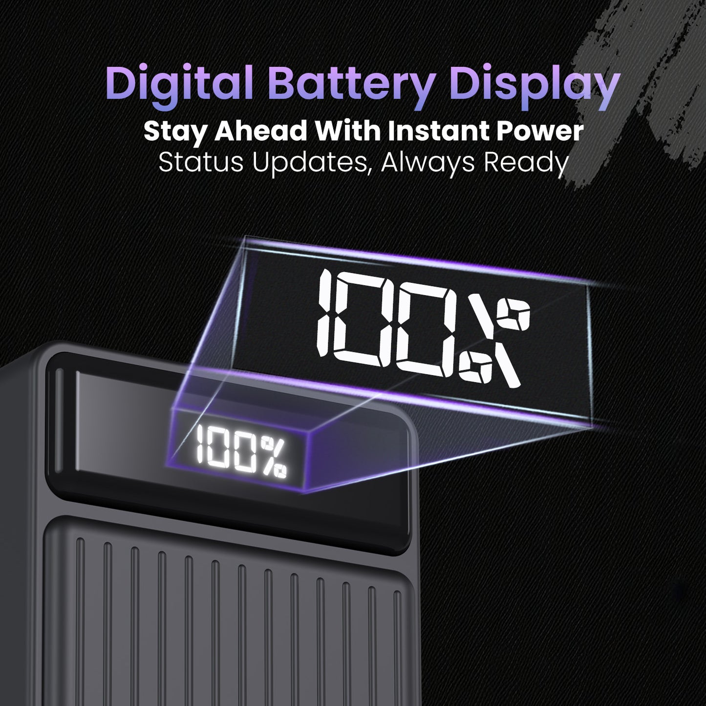 Portronics Luxcell B 20k 20000mah Power bank with digitla display| best power bank online at discounted price| best portronics powerbank at best price| 20000mah power bank online| power bank for smartphone