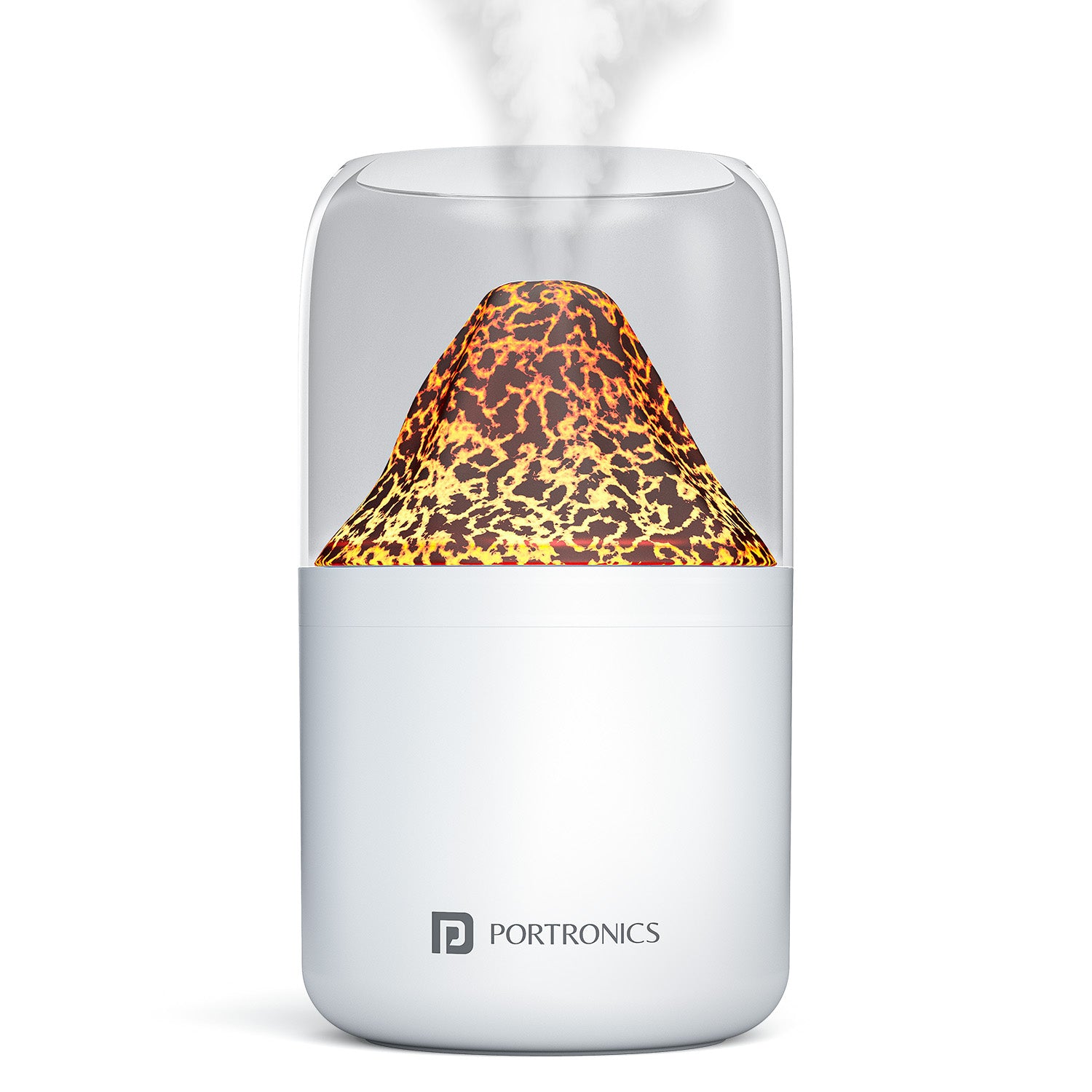 Portronics Magma 2-in-1 cool mist humidifier and night lamp with flame light, ideal humidifier for room or bedroom relaxation