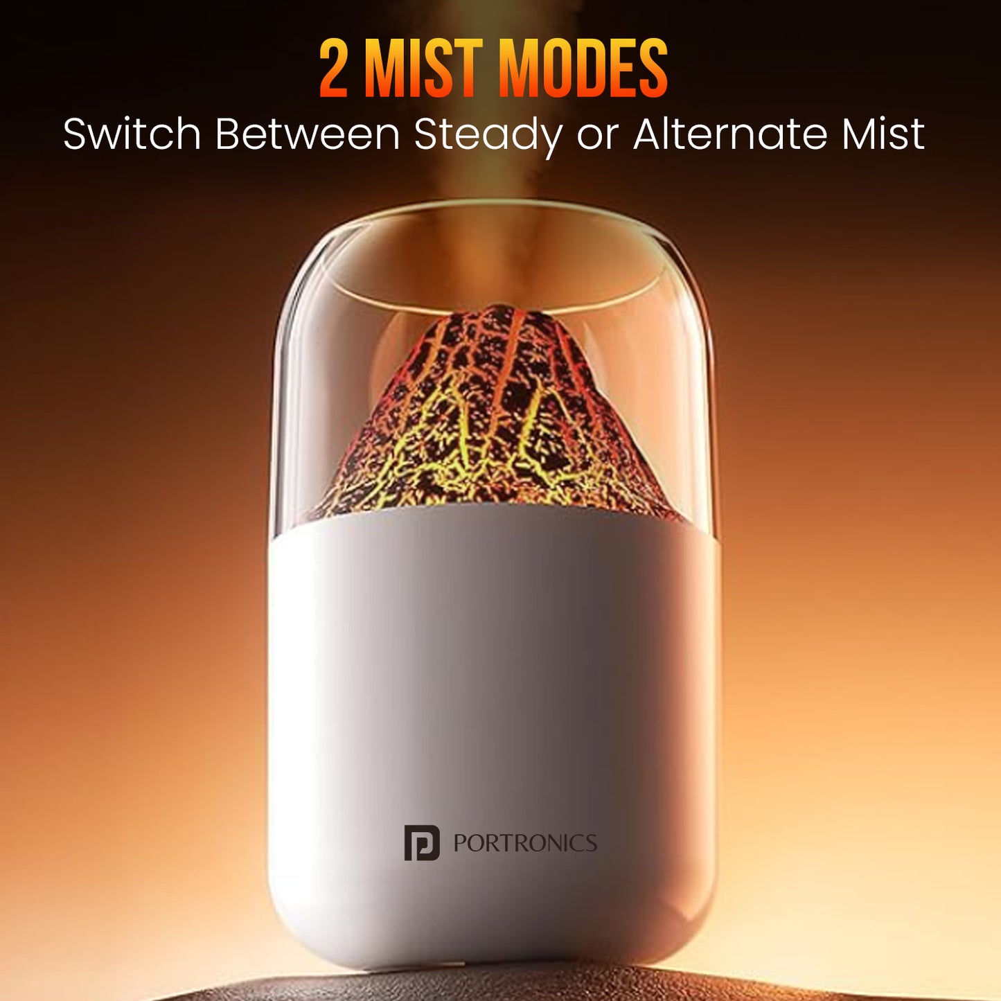 Portronics Magma best humidifier for baby in India with dual mist output, ultra-quiet performance, and stylish design| best humidifier in india