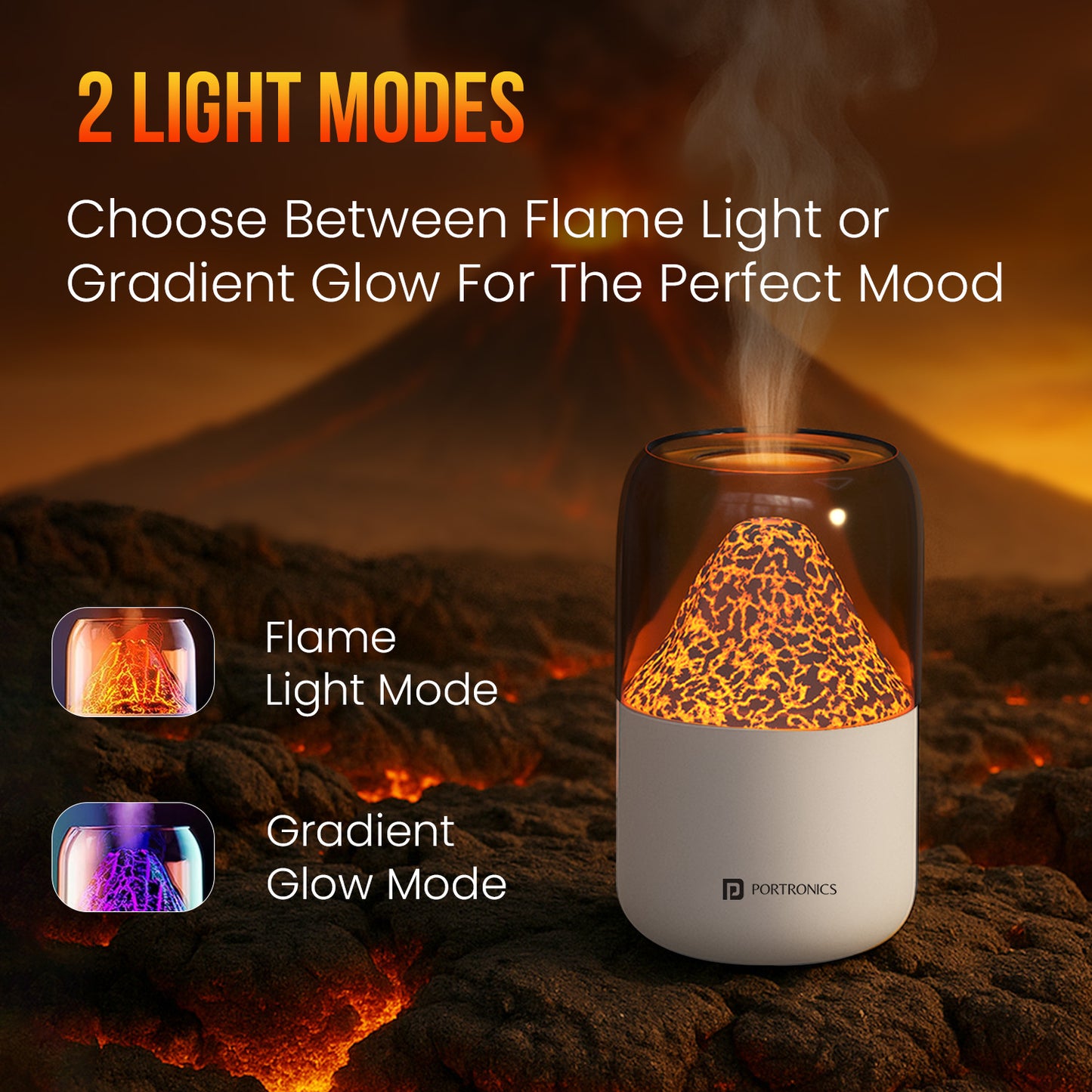 Portronics Magma cool mist humidifier for babies with ambient night lamp and smooth mist for baby’s cough and dry skin| best cool mist humidifier