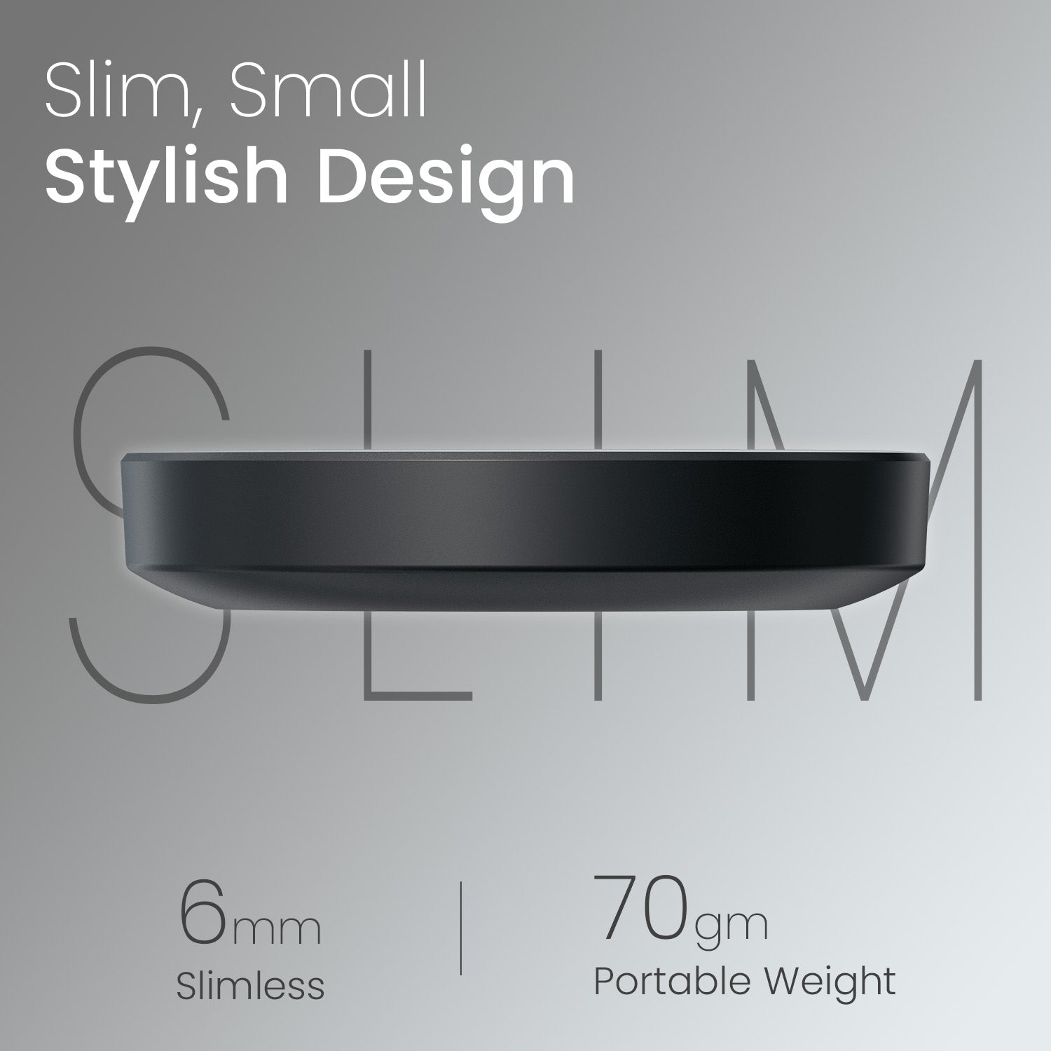 Black Upgrade to the Quikk Wireless Charger for a sleek, ultra-slim design with Qi2 certification, making it the best wireless charger in India for reliable charging