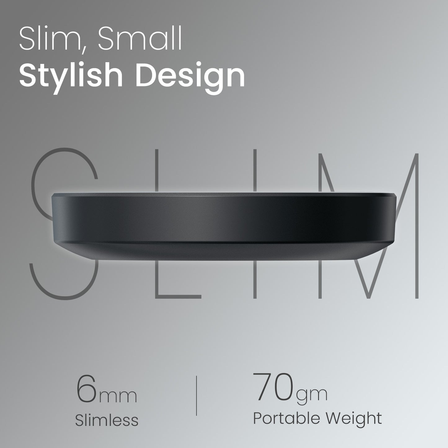 Black Upgrade to the Quikk Wireless Charger for a sleek, ultra-slim design with Qi2 certification, making it the best wireless charger in India for reliable charging