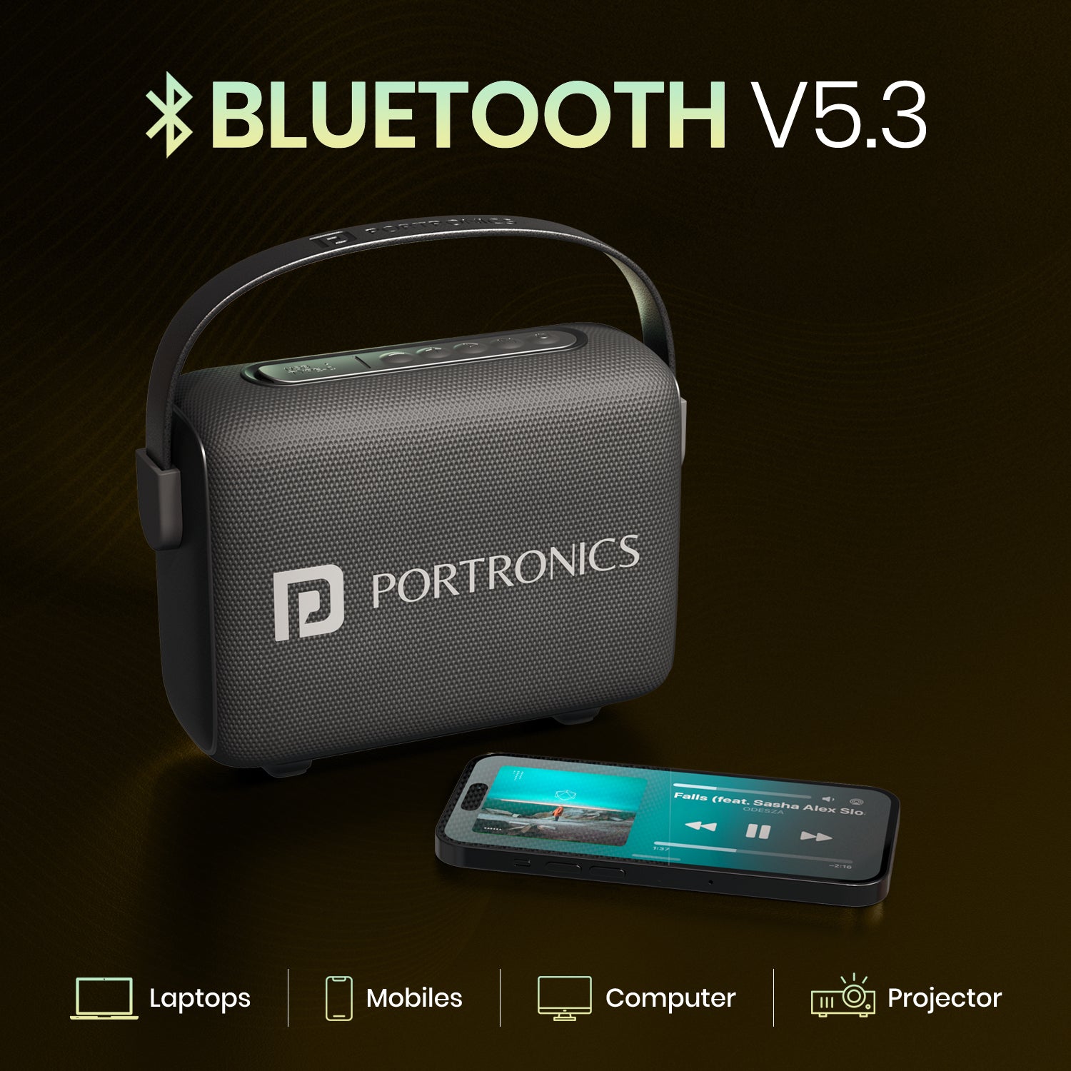 Portronics Resonate 2 14w portable wireless speaker comes with wireless karaoke mic| Bluetooth speaker with mic| best speaker for home| speaker for all smart devices