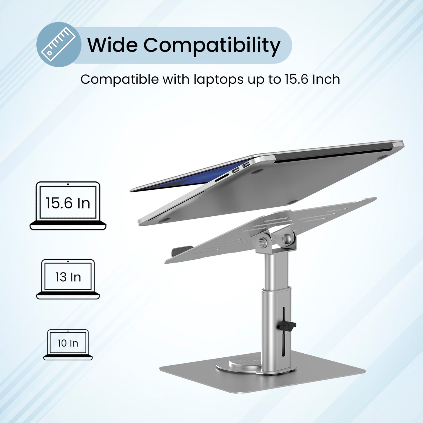Portronics Twister Foldable Laptop Table – Designed for portability, this adjustable laptop stand supports up to 15.6-inch laptops and ensures optimal airflow.