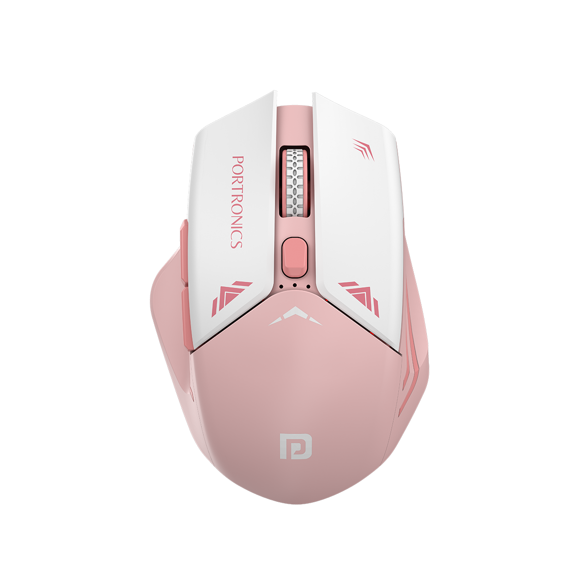 Pink Portronics Vader Pro Best gaming mouse at an affordable mouse price with wireless connectivity and cross-platform compatibility