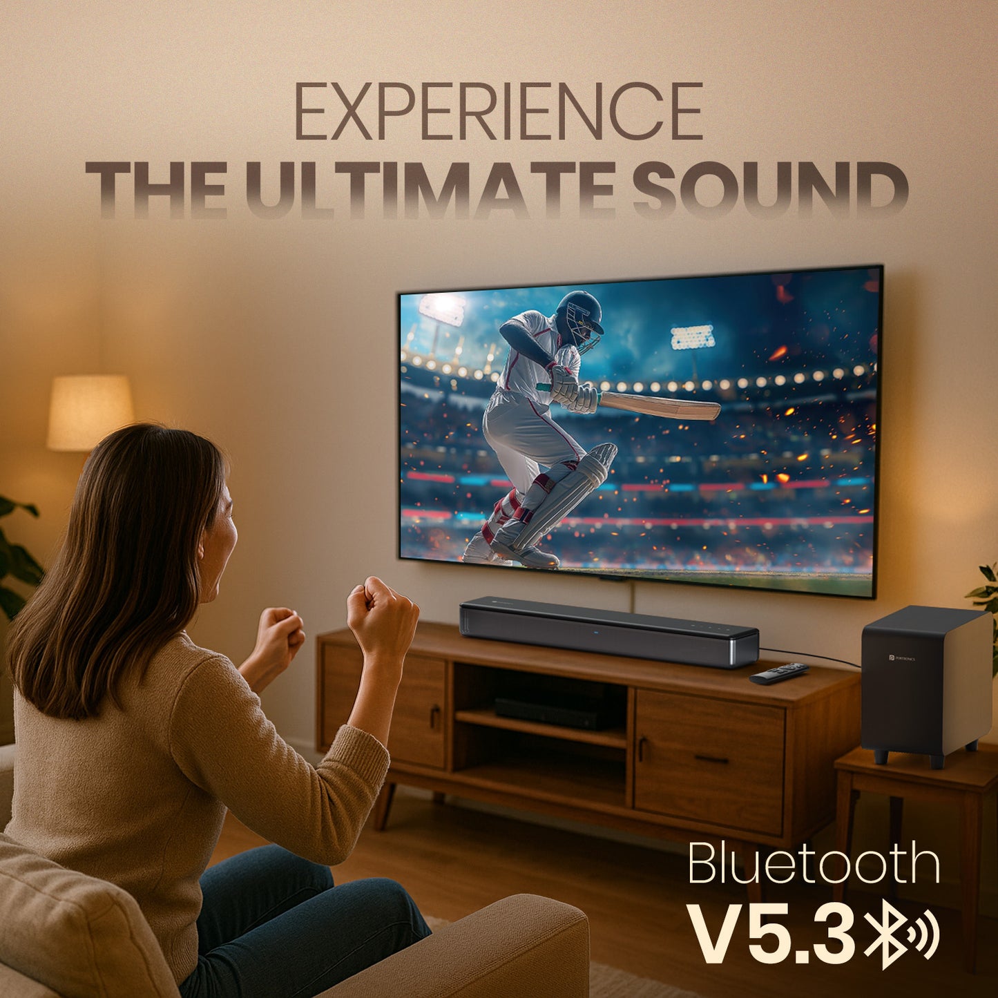 Portronics sound slick x sound bar with 250w wired subwoofer soundbar comes with latest Bluetooth and hd sound for better experience| best soundbar with wireless subwoofer under 10000 in India