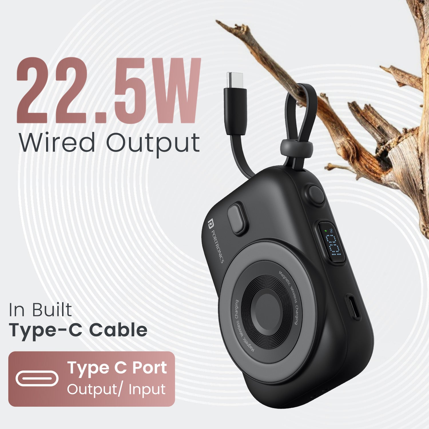 Power Shutter Home 10000mAh Power Bank Wireless – Ideal Power Bank for iPhone, Android, and Students with Pogo Pin Docking| best 22.5w wired power bank with 10000mah