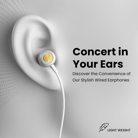 Portonics Conch 10 stylish in ear wired headphones 