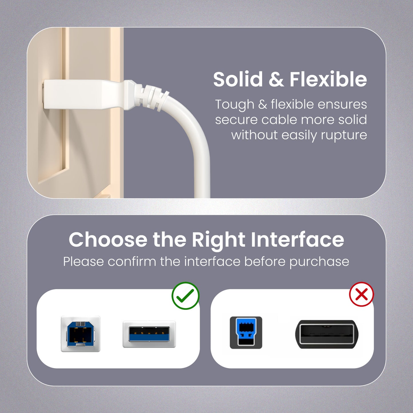 portronics printlink 1.5 printer cable | durable pvc outer jacket for long-lasting daily use | usb a to usb b cable ideal for regular printing tasks