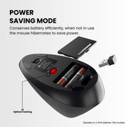 Portronics Toad Ergo Wireless ergonomic Mouse with power saving mode