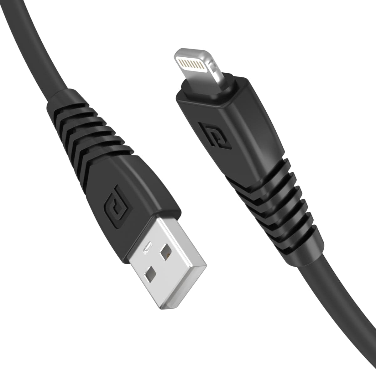 Portronics Konnect Core 8 Pin USB Cable | USB Charging Cable. Black
