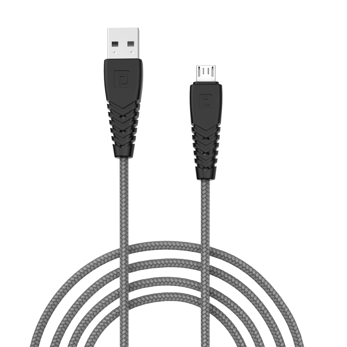 Portronics Konnect B Micro USB B Quick Charging Cable| micro charging cable| usb b charging cable. Grey