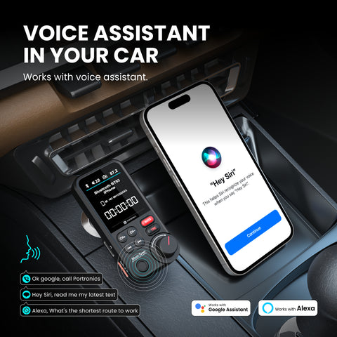 Portronics Auto One Bluetooth Car Stereo voice assistant in your car