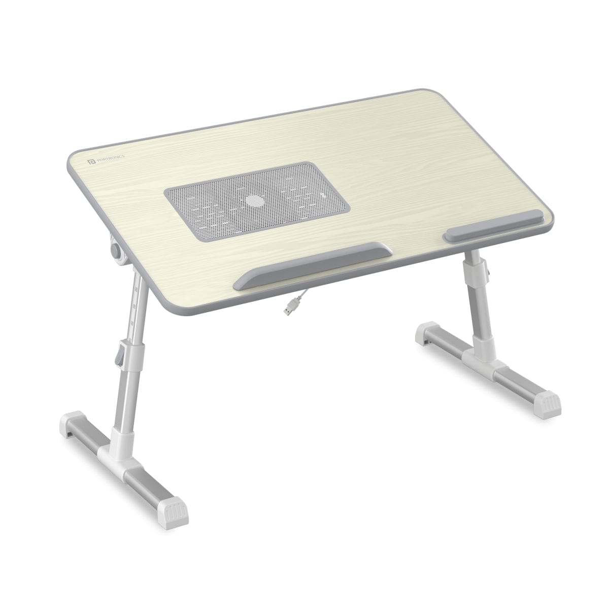 Portronics my buddy + foldable laptop table for your all in one work. Grey