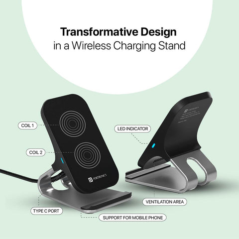 Portroncis freedom 15 plus wireless charging pad with double coil