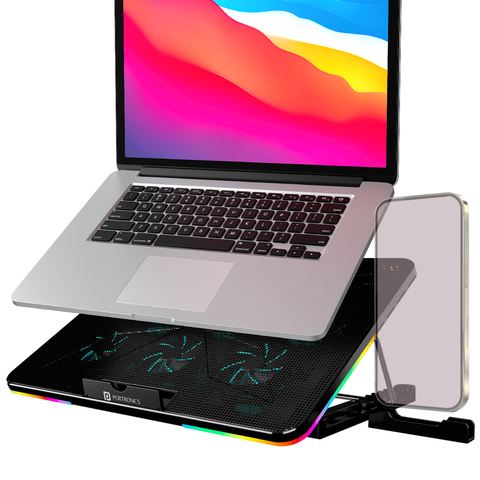 Portronics My Buddy Air Cooling Pad: Laptop stand with adjustable height  