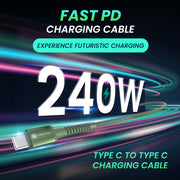 Portronics Konnect X 240W fast Charging cable| 240W Charging Cable| Type-C to Type-C cable| pocket friendly type c cable