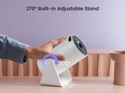 Portronics Beem 440 Portable Bluetooth Smart LED home Projector with 270 degree built in adjustable stand