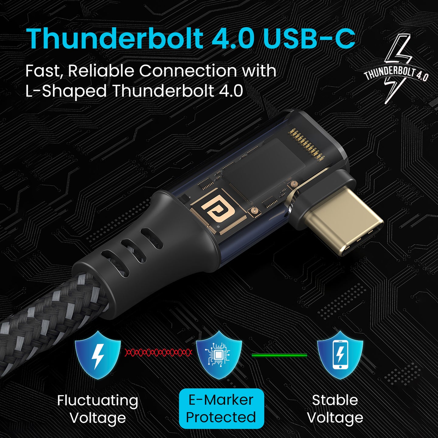 The USB 4 Thunderbolt 4 cable delivers exceptional performance with up ...