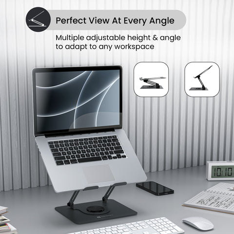 My Buddy K11 portable laptop stand for desk| foldable laptop stand with multiple adjustable height.