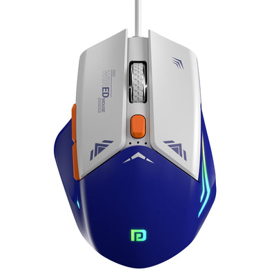 Portronics Vader white and blue Wired Gaming Mouse With 6 Button Design