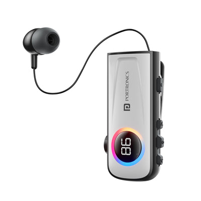Portronics Harmonics Klip 5 Bluetooth headset with mic| Bluetooth headset online| bluetooth headset with clip