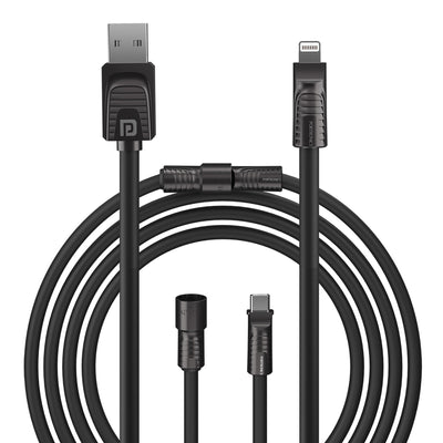 Portronics Konnect Tetra 4 in 1 type c charging cable| type c to type c cable| usb cable to type c