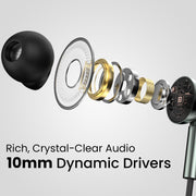 Portronics Wired headphones come with 10mm dynamic drivers