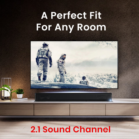 Portronics sound slick 8 powerful 80W wireless bluetooth soundbar comes with 2.1 sound channel