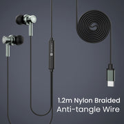 Protronics Conch Tune C wired earphones | type c wired earphones with anti-tangle wire